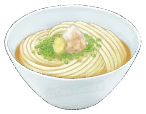 ぶっかけうどん　うどん　イラスト　ストックイラスト　讃岐うどん　さぬきうどん　香川県　PIXTA