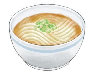 カレーうどん　うどん　イラスト　ストックイラスト　讃岐うどん　さぬきうどん　香川県　PIXTA
