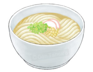 かけうどん　うどん　イラスト　ストックイラスト　讃岐うどん　さぬきうどん　香川県　PIXTA