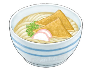きつねうどん　けつねうどん　うどん　イラスト　ストックイラスト　讃岐うどん　さぬきうどん　香川県　PIXTA