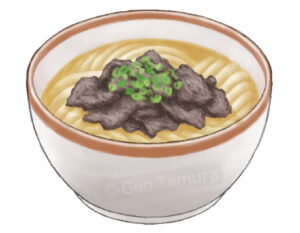 肉うどん　うどん　イラスト　ストックイラスト　讃岐うどん　さぬきうどん　香川県　PIXTA